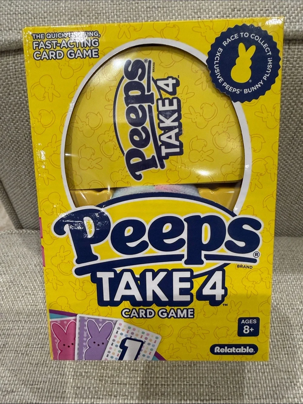 🐰Relatable - Peeps Take 4 Card Game with Peeps Bunny Plush 🐰